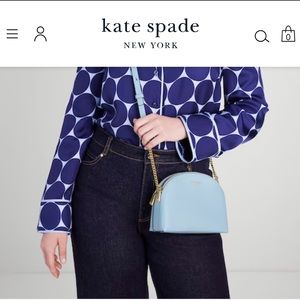 Kate Spade Morgan Double Zip Domed Cross Body in Harmony Blue